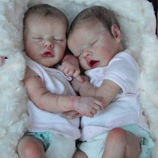 17'' Real Lifelike Twins Hilda and Nettie Reborn Baby Doll Gril