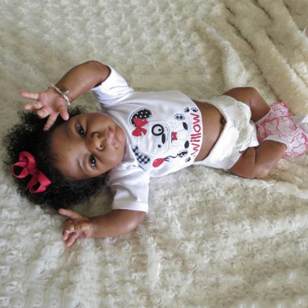 20 inch Realistic African American reborn baby baby doll